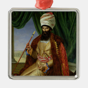 Portret van Asker-Khan, ambassadeur van Perzië Metalen Ornament