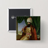 Portret van Asker-Khan, ambassadeur van Perzië Vierkante Button 5,1 Cm (Voorkant /achterkant)