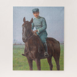 Portret van Attilio Triboletti (Cavaleriesoldaat) Legpuzzel
