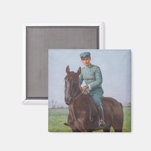 Portret van Attilio Triboletti (Cavalerist) Magneet (Voorkant / Achterkant)