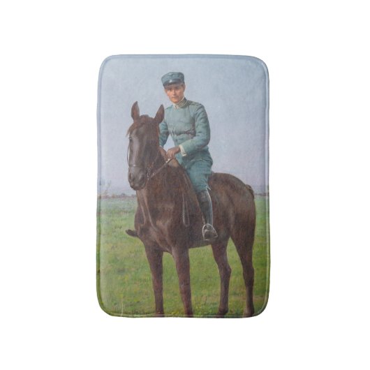 Portret van Attilio Triboletti (Cavalry Soldier) Badmat (Voorkant Verticaal)