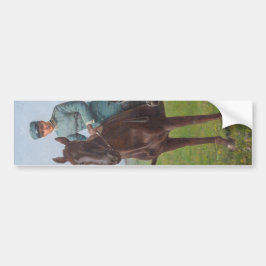 Portret van Attilio Triboletti (Cavalry Soldier) Bumpersticker