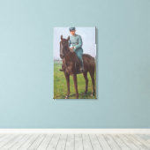 Portret van Attilio Triboletti (Cavalry Soldier) Canvas Afdruk (Insitu (Houten vloer))
