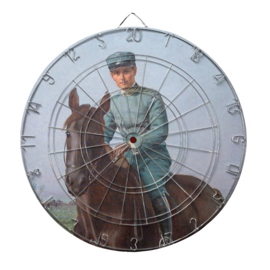 Portret van Attilio Triboletti (Cavalry Soldier) Dartbord (Voorkant)