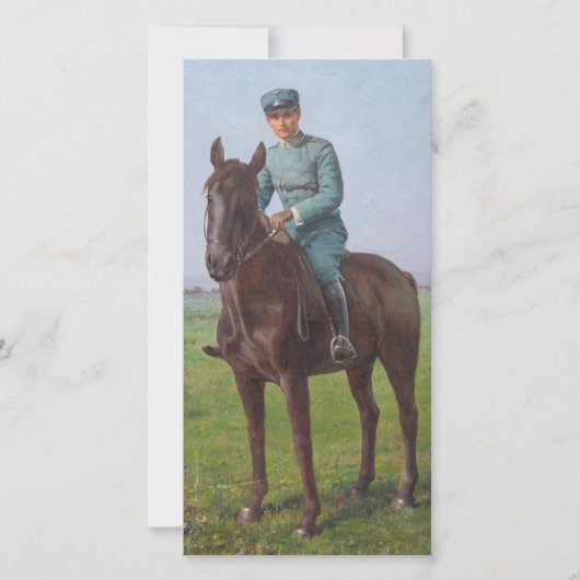 Portret van Attilio Triboletti (Cavalry Soldier) Kaart (Voorkant)