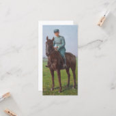 Portret van Attilio Triboletti (Cavalry Soldier) Kaart (Voorkant / Achterkant in situ)