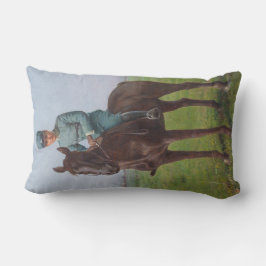 Portret van Attilio Triboletti (Cavalry Soldier) Kussen