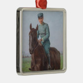 Portret van Attilio Triboletti (Cavalry Soldier) Metalen Ornament (Rechts)
