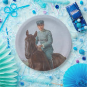 Portret van Attilio Triboletti (Cavalry Soldier) Papieren Bordje (Feest)