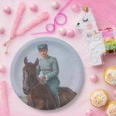 Portret van Attilio Triboletti (Cavalry Soldier) Papieren Bordje (Feest)