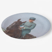 Portret van Attilio Triboletti (Cavalry Soldier) Papieren Bordje (Gekanteld)