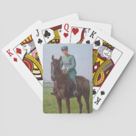 Portret van Attilio Triboletti (Cavalry Soldier) Pokerkaarten