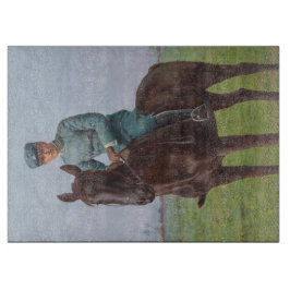 Portret van Attilio Triboletti (Cavalry Soldier) Snijplank