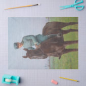 Portret van Attilio Triboletti (Cavalry Soldier) Tissuepapier (Craft)