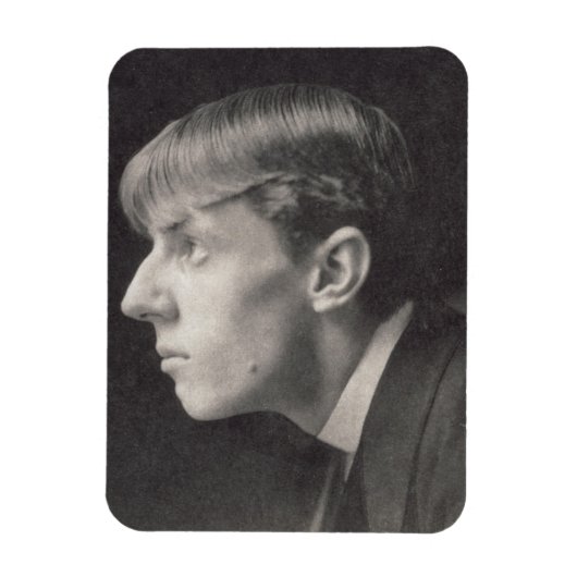 Portret van Aubrey Beardsley (1872-1998) van Frede Magneet (Verticaal)