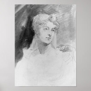 Portret van Augusta Leigh Poster