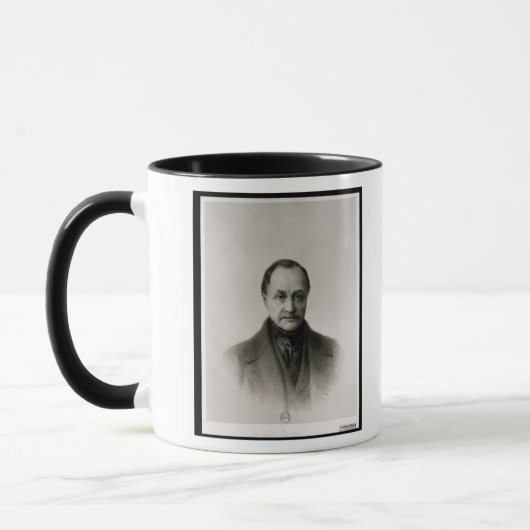 Portret van Auguste Comte, Franse filosoof Mok (Links)