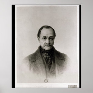 Portret van Auguste Comte, Franse filosoof Poster