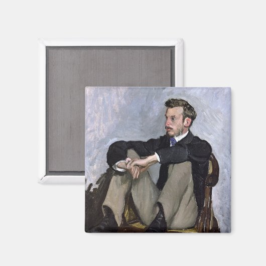 Portret van Auguste Renoir, 1867 Magneet (Voorkant / Achterkant)
