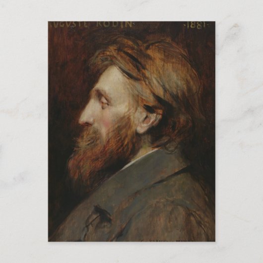 Portret van Auguste Rodin 1881 Briefkaart (Voorkant)