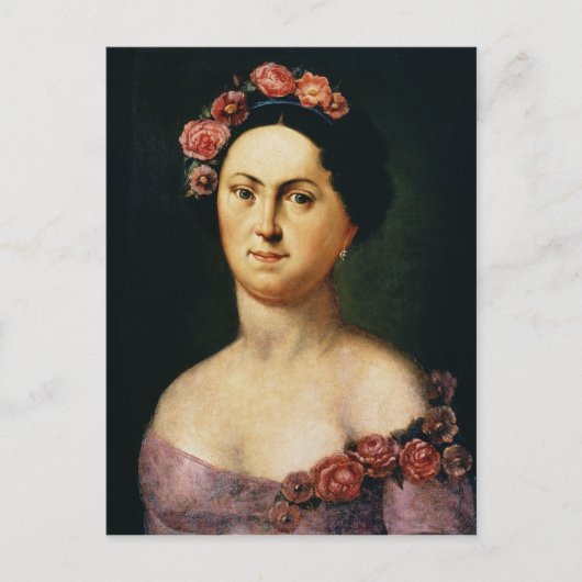 Portret van Avdotia Istomina, jaren 1830 Briefkaart (Voorkant)