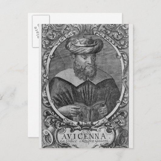 Portret van Avicenna Reading Briefkaart (Voorkant / Achterkant)