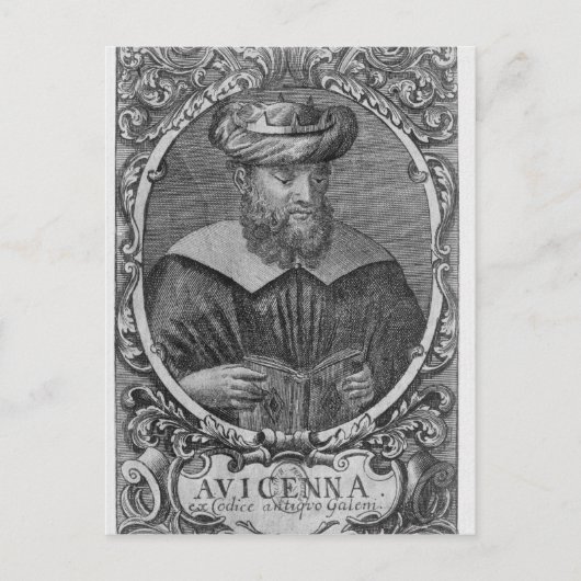 Portret van Avicenna Reading Briefkaart (Voorkant)