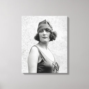 Portret van badschone, 1922 canvas afdruk