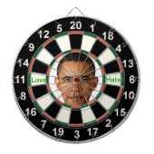 Portret van Barack Obama Dartbord (Voorkant)