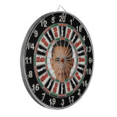 Portret van Barack Obama politieke dartbord (Voorkant Links)