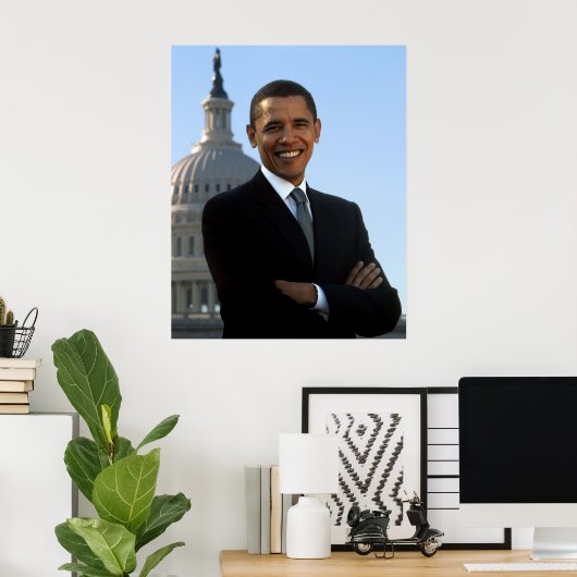 Portret van Barack Obama Poster (Thuiskantoor)