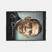 Portret van Barack Obama President Patriottisch Fleece Deken (Voorkant (Horizontaal))
