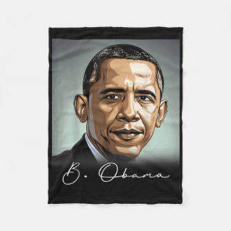 Portret van Barack Obama President Patriottisch Fleece Deken