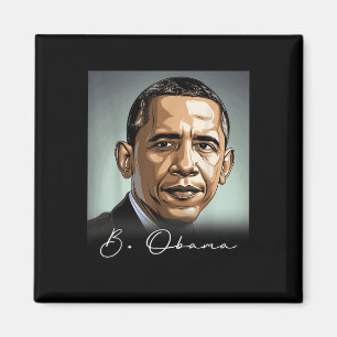 Portret van Barack Obama President Patriottisch Magneet