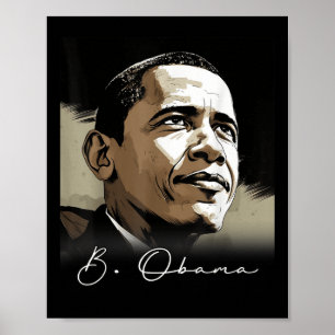 Portret van Barack Obama President Patriottisch Poster