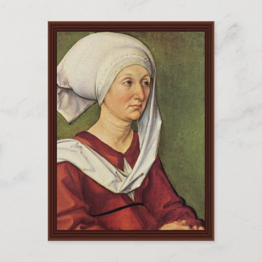 Portret van Barbara Durer Born Holper Briefkaart (Voorkant)