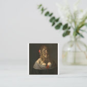 Portret van Barbara van Beck Curiosities en Oddit Vierkante Visitekaartje (Staand voorkant)