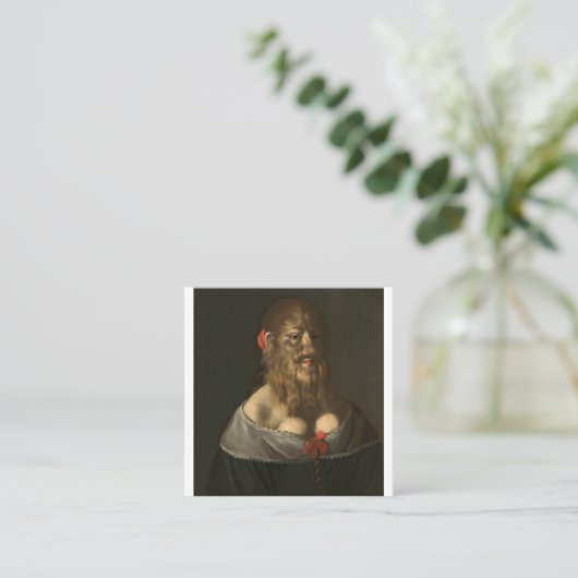 Portret van Barbara van Beck Curiosities en Oddit Vierkante Visitekaartje (Staand voorkant)