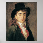 Portret van Baron Antoine Jean Gros 20 jaar oud Poster (Voorkant)
