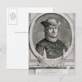 Portret van Baruch of Benedict Spinoza Briefkaart (Voorkant / Achterkant)