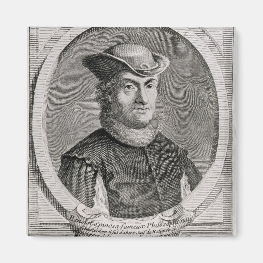 Portret van Baruch of Benedict Spinoza Magneet (Voorkant)