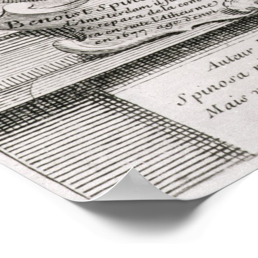 Portret van Baruch of Benedict Spinoza Poster (Hoek)