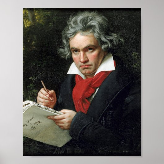Portret van Beethoven door Joseph Karl Stieler Poster (Voorkant)