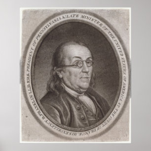 portret van Ben Franklin (1787) Poster