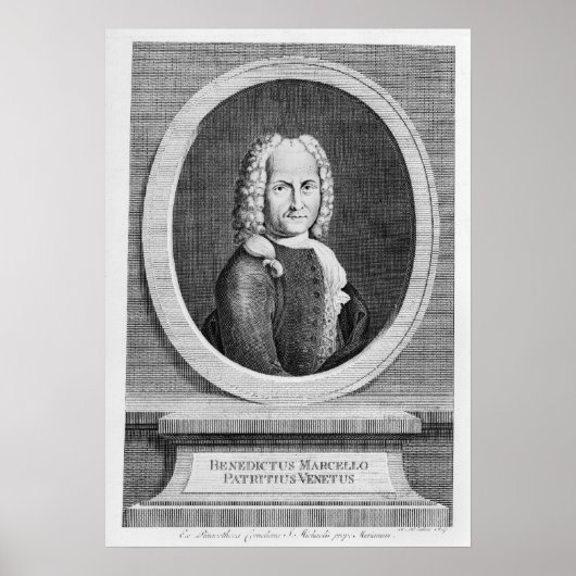 Portret van Benedetto Marcello Poster (Voorkant)