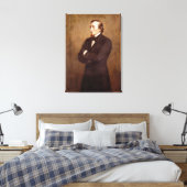 Portret van Benjamin Disraeli Canvas Afdruk (Insitu (Slaapkamer))