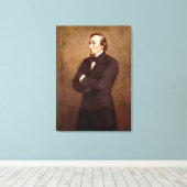Portret van Benjamin Disraeli Canvas Afdruk (Insitu (Houten vloer))