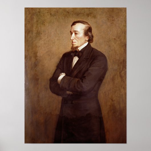 Portret van Benjamin Disraeli Poster (Voorkant)