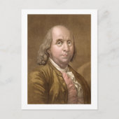 Portret van Benjamin Franklin (1706-1990) uit Le Briefkaart (Voorkant)
