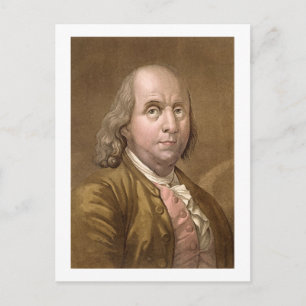 Portret van Benjamin Franklin (1706-1990) uit Le Briefkaart